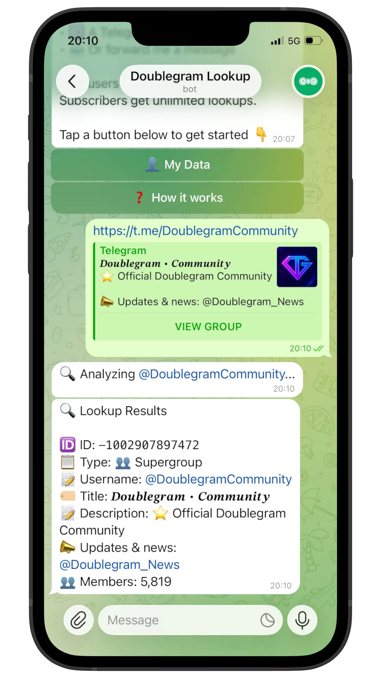 Username lookup