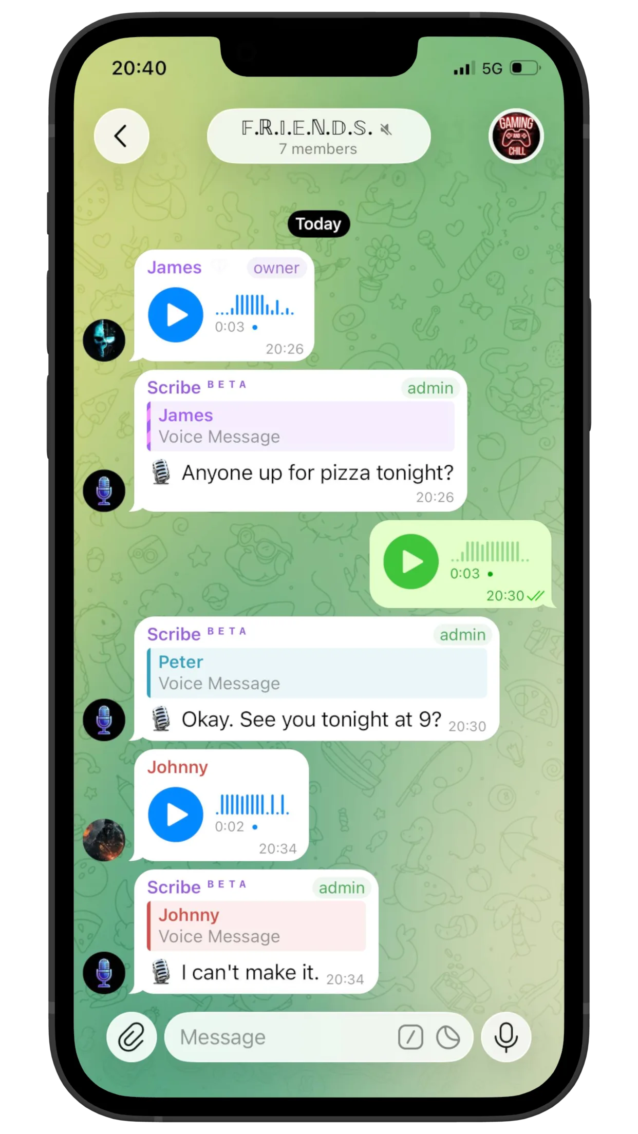 Instant transcription